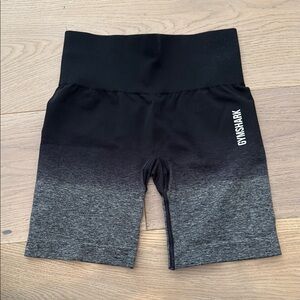 Gymshark Black and Gray Gradient Biker Shorts